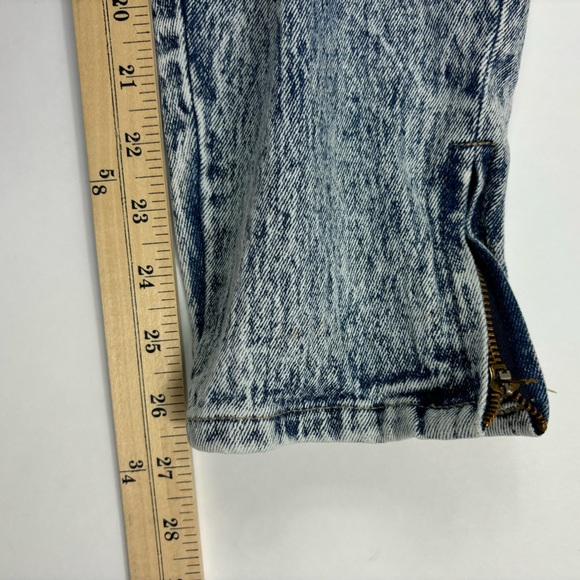Vintage 80s zipper ankle jesns 8 high rise acid wash 27 stretch Pure Jeanswear - Picture 11 of 11